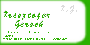 krisztofer gersch business card